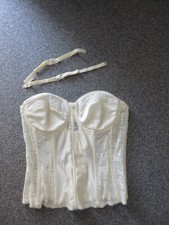 Brautkleid/festliches Kleid Dominique lange Corsage mit Stäben ivory Gr. 36 D wi