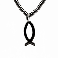 Hämatit Blutstein Kette 45cm