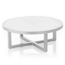 KETTLER Gartentisch Ego Loungetisch mit Glasplatte Kaffeetisch 92 x 92 x 33cm