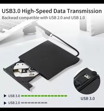 Externes DVD Laufwerk USB 3.0/2.0 Brenner Slim CD DVD-RW Brenner für PC Laptop