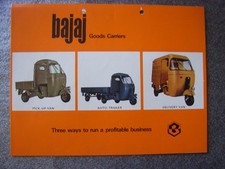 Bajaj Goods Carriers (Pick-up Van, Auto-Trailer, Delivery Van) Prospekt, Indien