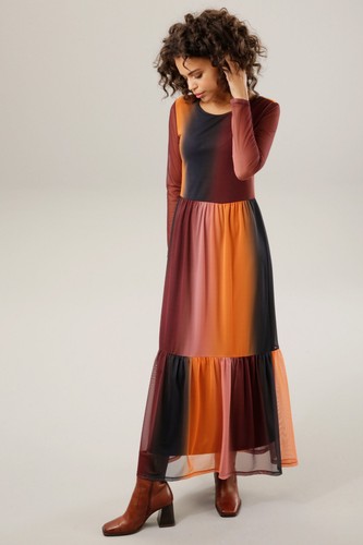 Meshkleid kleid langarm - kleid,