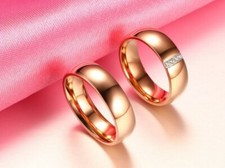  Ringe 60 Rose Rotgold Edelstahl Ehering Partnerring Hochzeitsringe Goldring