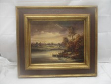 Original Ölgemälde „Chiemsee – Seenlandschaft“ signiert Friedrich Karl Thauer