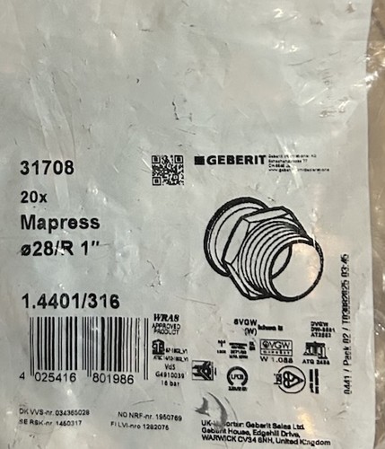 20stk geberit mapress - geberit,