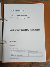 Technische Dienstvorschrift Tl 1/2 Anhänger Richtfunk Antennenträger