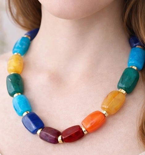 Statement damenkette bunt - damenkette,