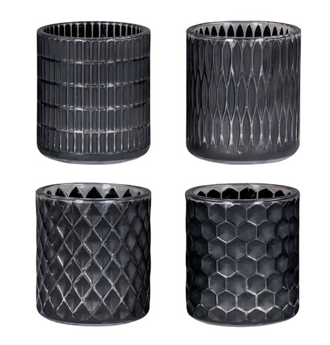 Teelichthalter set schwarz - teelichthalter,
