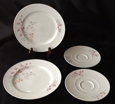 Seltmann Weiden Annabell Relief Rosa Blüten 2 x  Dessertteller & 2 x Untertasse