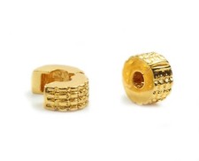 2 Metallperlen Clip golden Ø