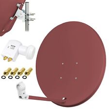 MEGASAT Digitale SAT Anlage 80cm Spiegel Schüssel + HD Profi QUAD LNB 0,1dB 4K r