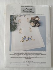 Stickläufer Stickpackung Vintage OVP DIY Blumen 40x100cm