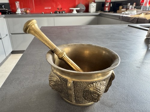 Antiker messing mörser mit - antiker,