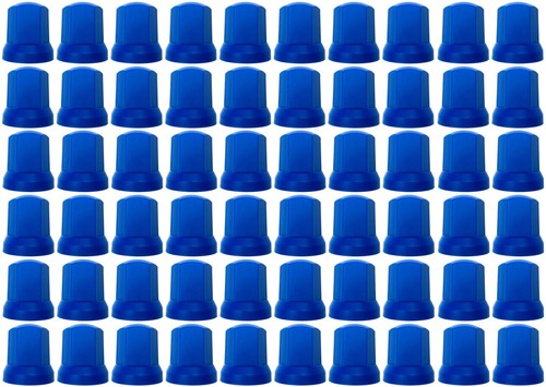 60x blau radmutterkappen - blau,