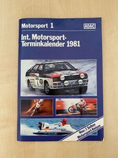 Motorsport 1 ADAC - Internationaler Motorsport- Terminkalender 1981