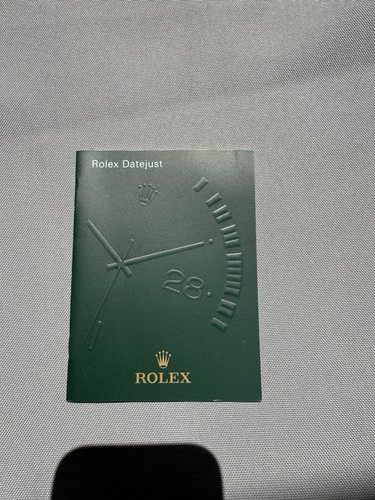Rolex datejust booklet - rolex,