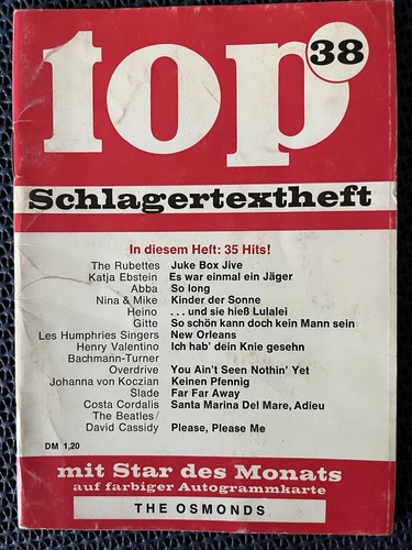Top schlagertextheft 38 - schlagertextheft, nr.