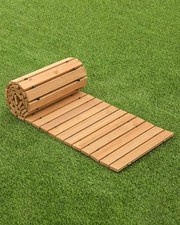 Rollweg Gartenweg Ausrollbarer Holzweg Gartentritt Trittplatten 244x43cm