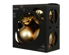 4 Weihnachtskugeln Glas 10cm