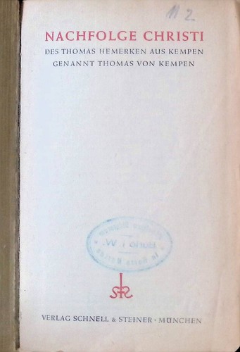 Nachfolge christi des - :, thomas