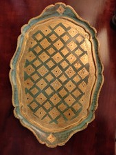 Vintage Tablett handbemalt Florenz Italien