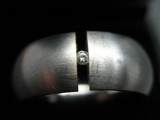 Ring Edelstahl mit 0,02 ct
