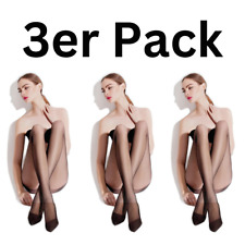 3er Pack Strumpfhose 15DEN S-XXL Schwarz Bunt Nylons Damen Feinstrumpfhose Sava