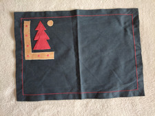 Tischset Weihnachten, Tannenbaum , Blaues Tischdeckchen, 48x34cm