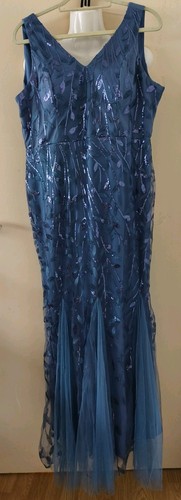 Damen abendkleid lang - damen, blau