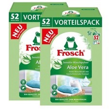 Frosch sensitiv Waschpulver Aloe Vera 3,43kg - Hohe Waschkraft (2er Pack)