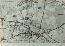 Erbeutete Englische Lagekarte vom Raum Arnheim +Landkarte+ 2.Weltkrieg, Holland