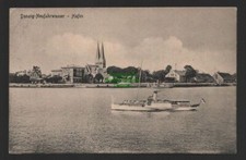 147279 AK Danzig Neufahrwasser Hafen Panorama mit Kirche 1916