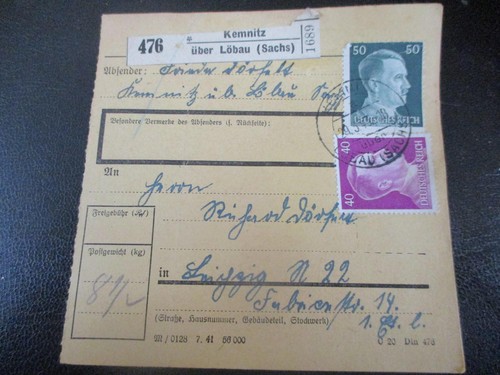 809 paketkarte aus - #809, kemnitz