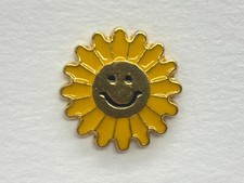 SMILEY SONNENBLUME - BLUME - Emaille Pin Anstecker