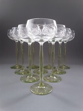 Zehn seltene Jugendstil Weingläser "Uranglas" um 1900 - Glasform Peter Behrens