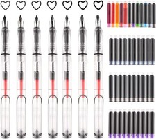 7 Stück Kalligraphie Füller Set,Kaligraphiestifte Set Anfänger mit 42 Tintenpatr