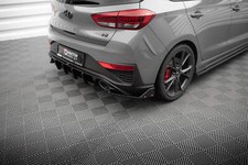 Heck Ansatz Flaps Diffusor V.4 + Flaps passend für Hyundai I30 N Hatchback Mk3 F