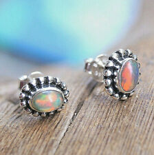 Ohrstecker Welo Opal Farbflash Feueropal Multicolor Silber Verspielt Vintage