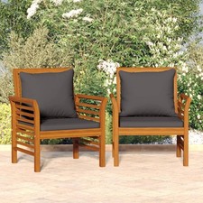 Gartensessel massivholz - 2x,
