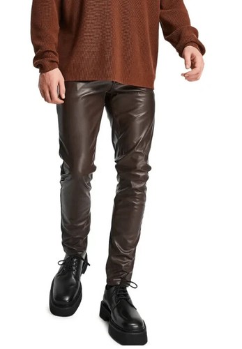 Herren braun lederhose 100 - herren, 100%