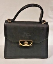 👜 Vintage: MARC CHANTAL Leder-Handtasche, 1980er – schwarz – Abendtasche Damen