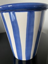 Terracotta gestreifte vase - terracotta,