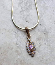 585 Gold Anhänger mit rosa