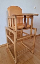 Kinder Hochstuhl Holz - Stuhl – umbaubar zur Tisch Kombination mit Stuhl Herlag