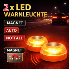 2× LED Warnleuchte mit Magnet