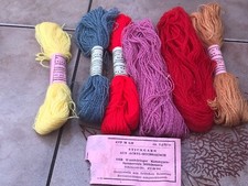 6 x Strängchen  von DDR Stickgarn Garn Stickwolle