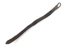 Kaiserreich, einzelner  Sturmriemen für Pickelhaube bzw.Feuerwehrhaube, Messinbe