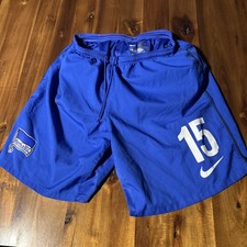 Matchworn Hertha BSC Berlin Trikot Nike Gr. XL blau Hose Shorts #15