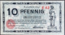 10 Pfennig Stadt Köln 1921