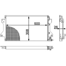 Kondensator Klimaanlage MAHLE AC 239 000P für Porsche 944 968